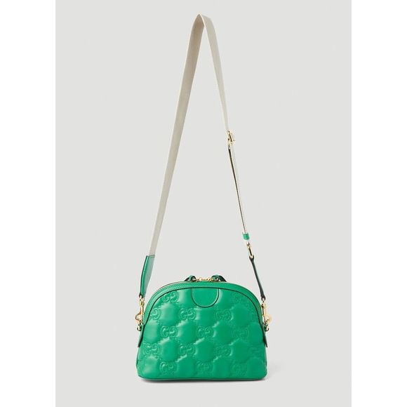 GUCCI GG Matelassé Dome Shoulder Bag in Green - Picture 3 of 6